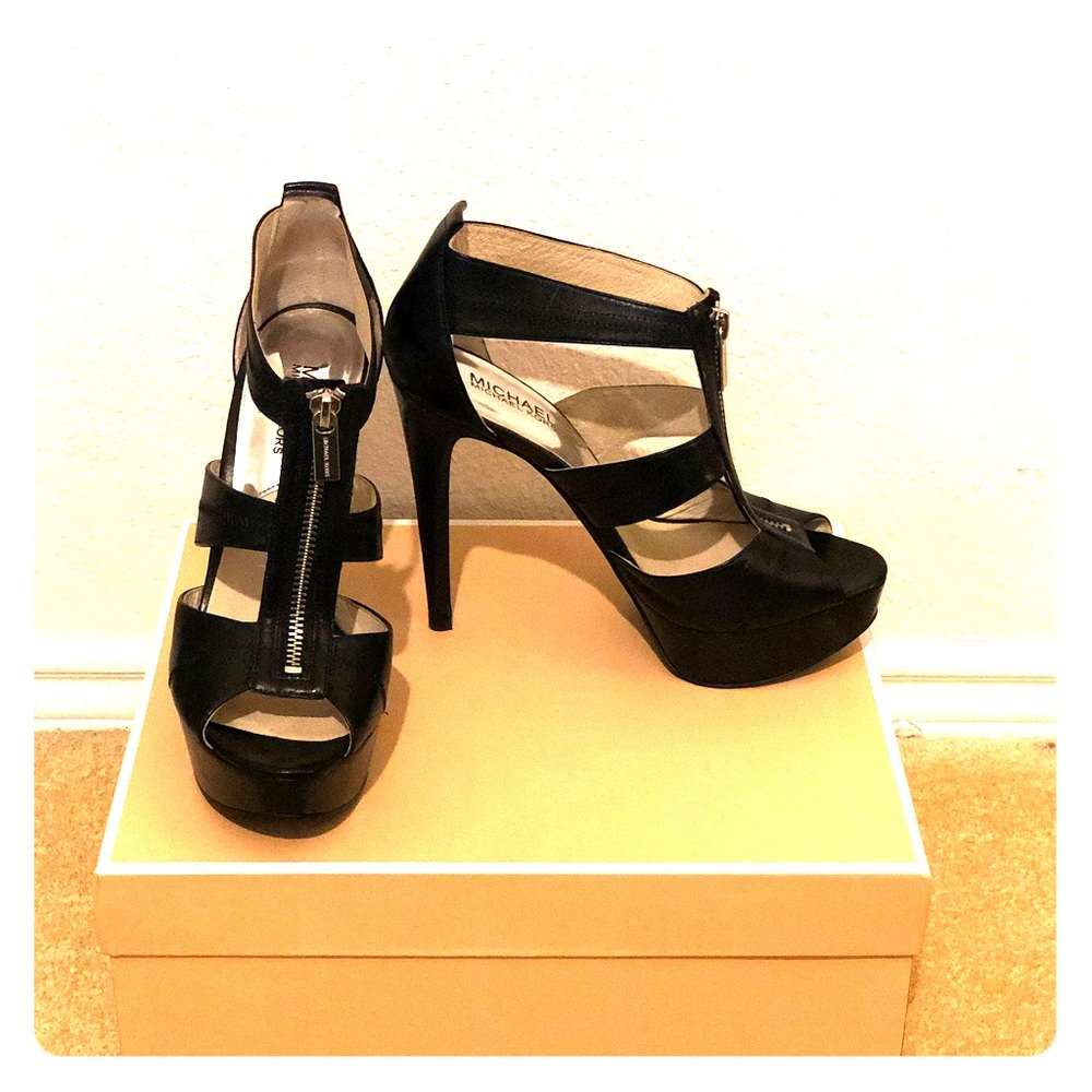 Michael Kors Black Leather Heels